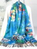 Water Lilies & Irises Double-sided Oil Painting Design Fashion Scarf